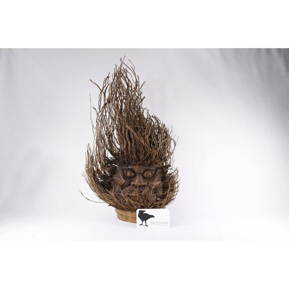 Vintage Chinese Bamboo root carving of the Bodhidharma, Zen Buddhism portrait - Picture 8 of 10